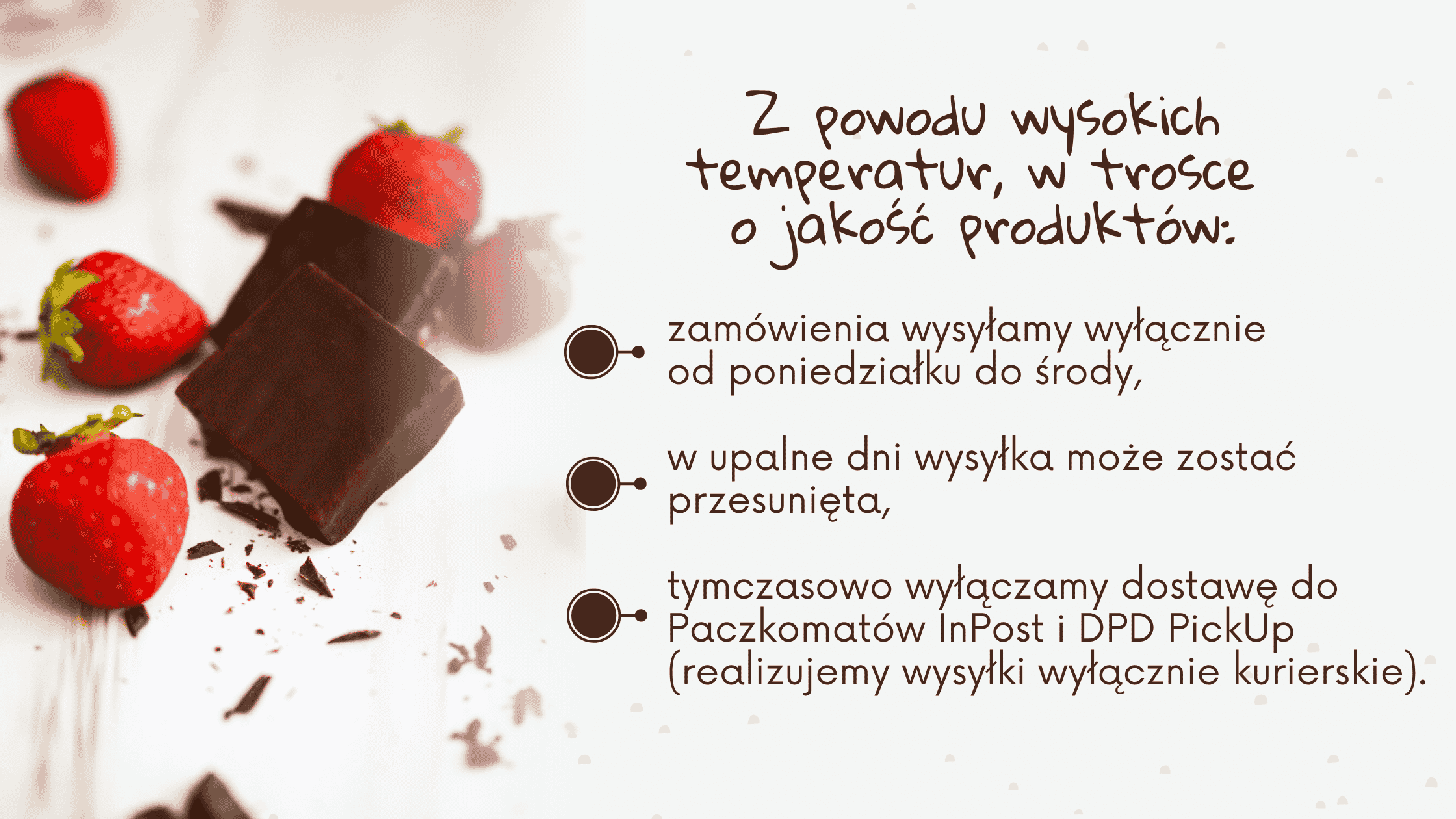 grafika informacyjna o zmianach w działalności sklepu